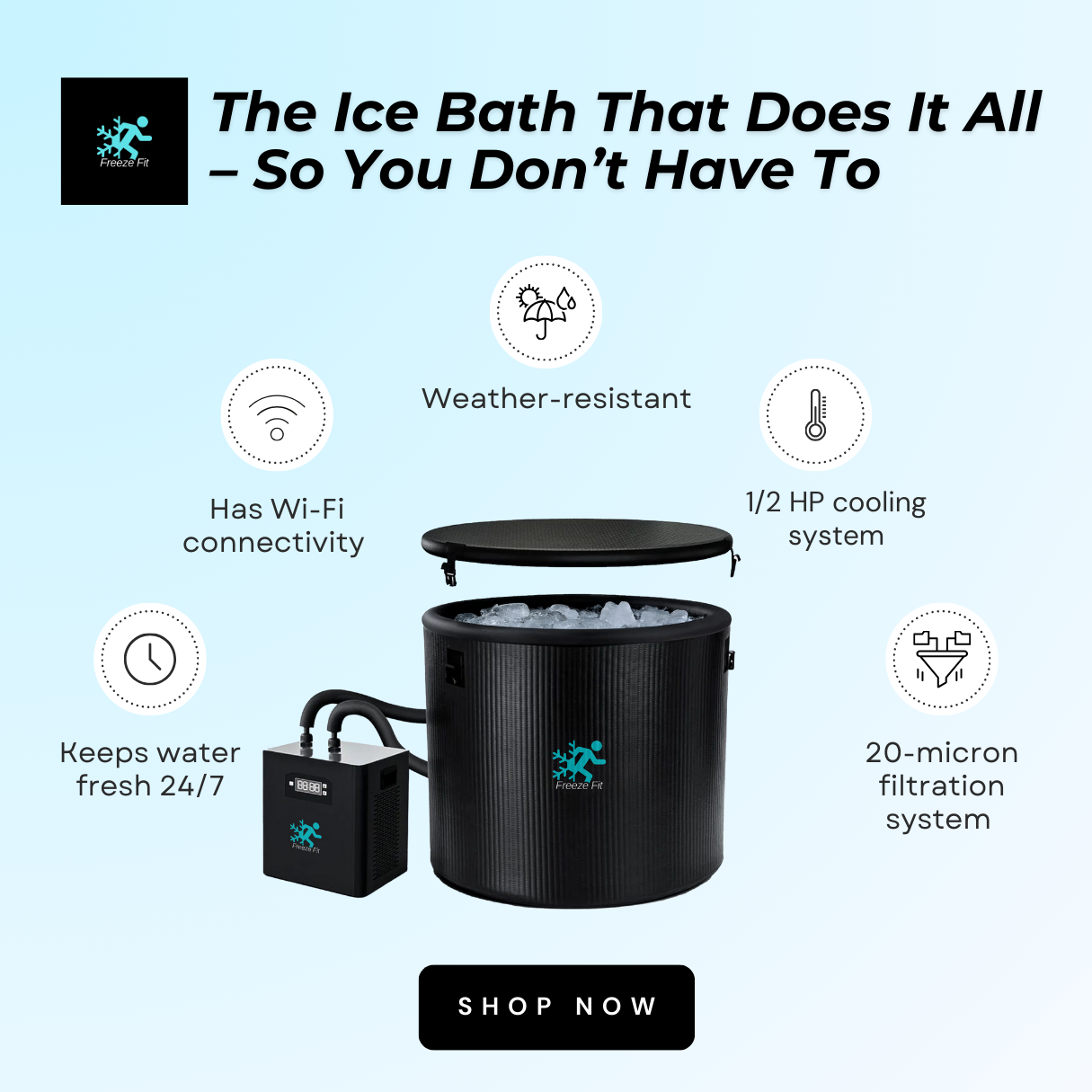 Ice Bath Barrel + Chiller